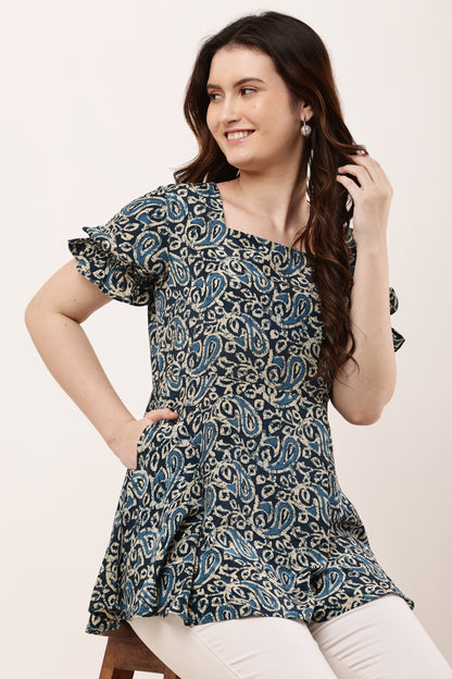 Women's Yellow & Red Floral Print Midi Dress