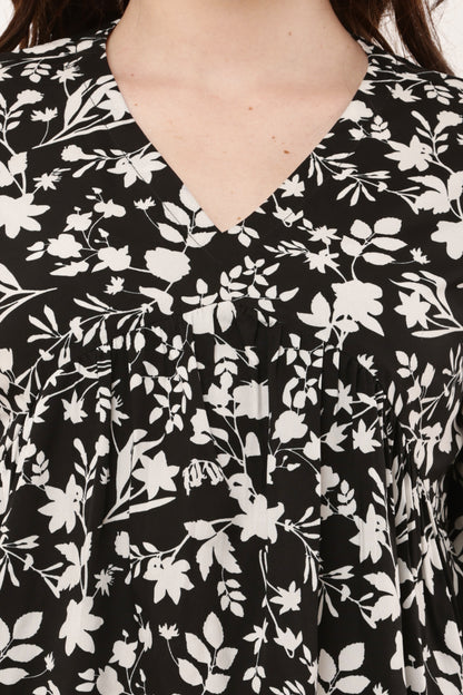 Women's Paisley Print Ruffle Sleeve Top