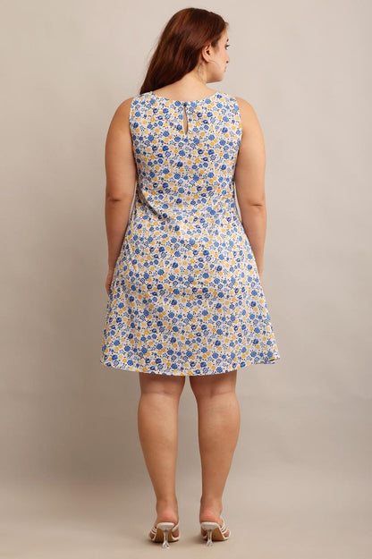 Women's Floral Sleeveless A-Line Dress